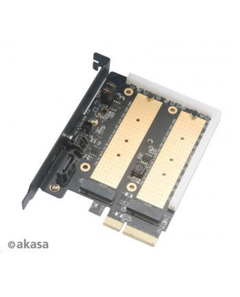 Akasa Adapter M.2 SSD - PCIe z chłodzeniem i oświetleniem RGB LED