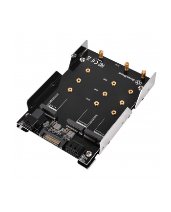 Silverstone SST-SDP12 3.5'' to 2x M.2 SATA and 1x M.2 NVMe SSD Mounting Adapter