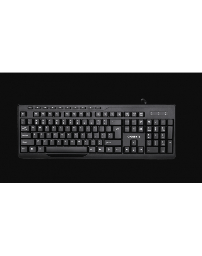 Gigabyte Klawiatura przewodowa z myszką KM6300, Czarna główny