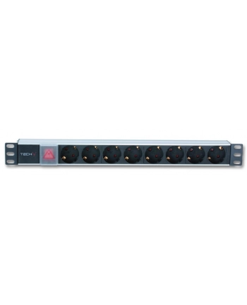 techly pro TechlyPro Listwa zasilająca rack 19'' 1U 250V/16A 8x Schuko 3m włącznik nr 2