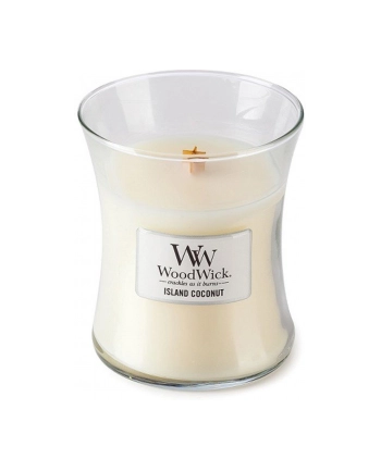 Świeca w szkle WoodWick średnia Island Coconut 92115E (114mm x 98mm) nr 1