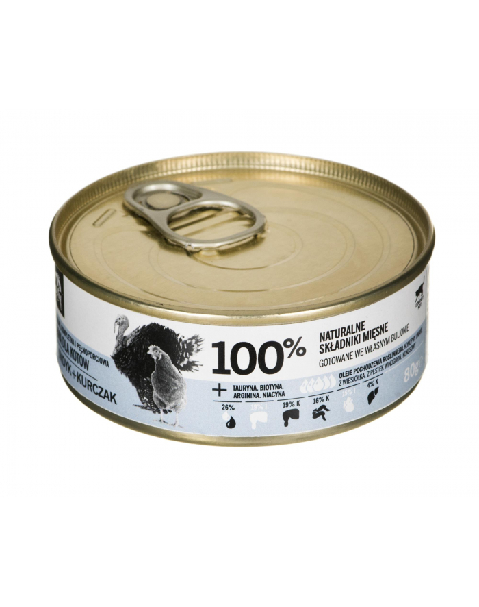 Puszka 3coty kurczak/indyk Turkey + Chicken Complete Cat Wet Food 80g główny