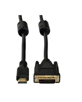 Kabel Akyga AK-AV-13 (DVI-I M - HDMI M; 3m; kolor czarny)