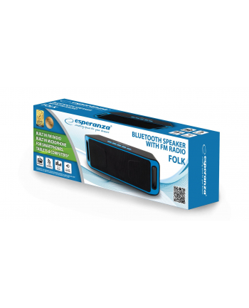 esperanza Głośnik Bluetooth FM Folk czarno-niebieski nr 1