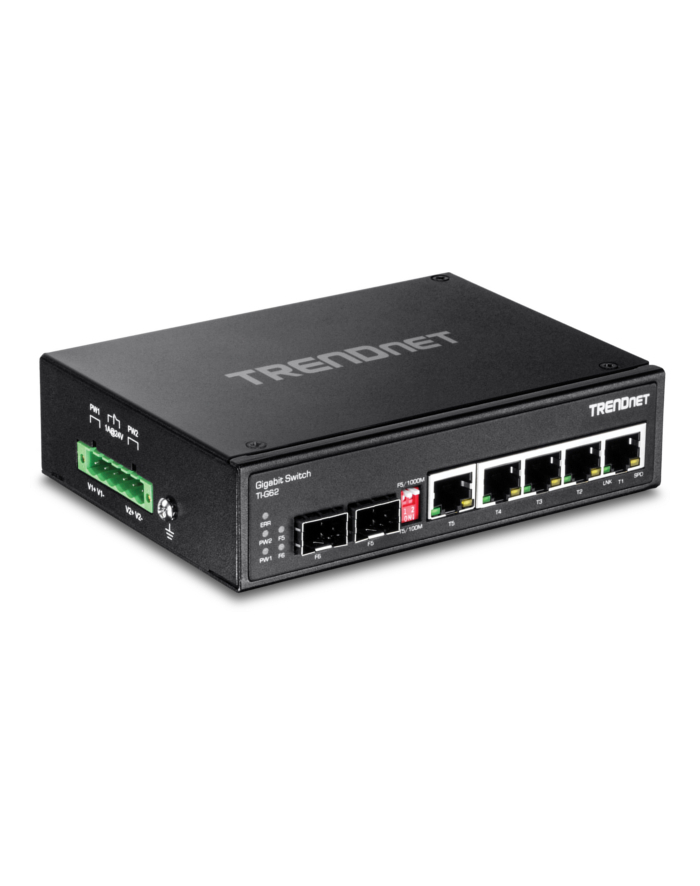 trendnet Przełącznik TI-G62 5-Port 1GB+1Port 1GB SFP Przemysłowy Niezarządzalny DIN Rail główny