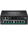 trendnet Przełącznik TI-PG102 8-Port 1GB PoE Plus+2Port 1GB SFP Przemysłowy DIN Rail - nr 32