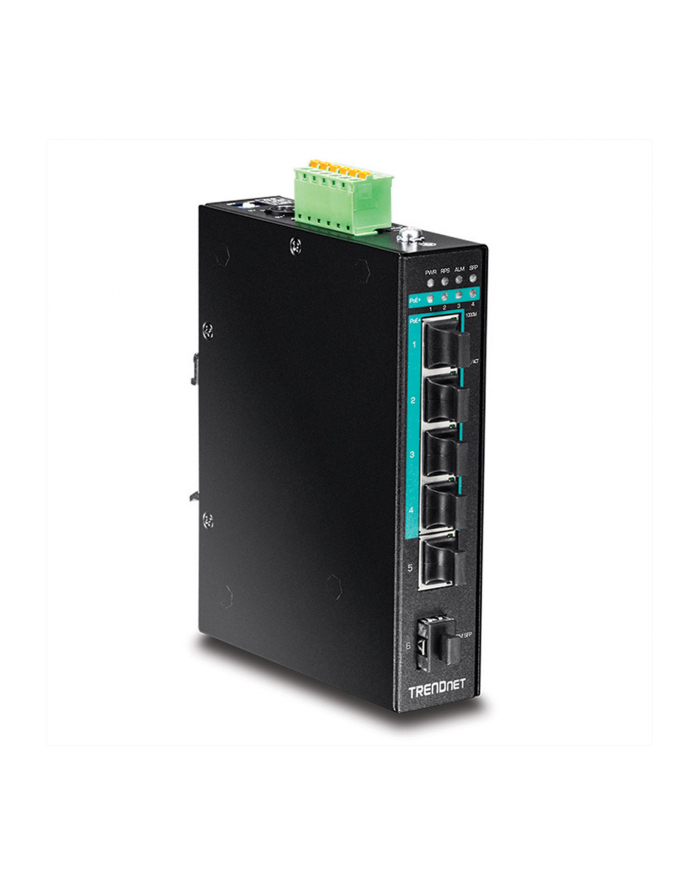 trendnet Przełącznik TI-PG541 4-Port 1GB PoE Plus+1Port 1GB+1Port 1GB SFP Przemysłowy Niezarządzalny główny