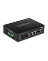 trendnet Przełącznik TI-PG62 4-Port 1GB PoE Plus+1Port 1GB SFP+1Port SFP Przemysłowy Niezarządzalny - nr 8