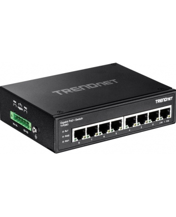 trendnet Przełącznik TI-PG80 8-Port 1GB PoE Plus Przemysłowy Niezarządzalny DIN Rail