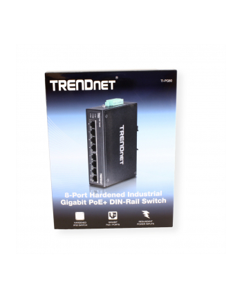 trendnet Przełącznik TI-PG80 8-Port 1GB PoE Plus Przemysłowy Niezarządzalny DIN Rail nr 2