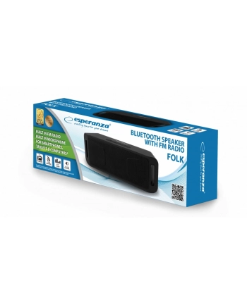 esperanza Głośnik Bluetooth FM Folk czarny nr 2