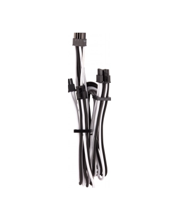Corsair Premium Sleeved PCIe Dual Cable Type 4 Gen 4, Y-Cable - white/black nr 1