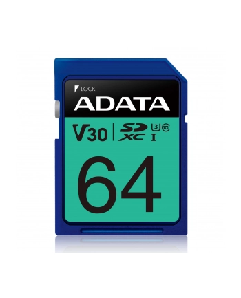 adata Karta pamięci SDXC PremierPro 64GB UHS-I U3 V30 100/80 MB/s nr 1