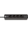 Brennenstuhl Ecolor 4x Power 2x USB - 1.5m - black - nr 10