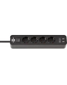 Brennenstuhl Ecolor 4x Power 2x USB - 1.5m - black - nr 3