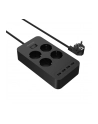 Brennenstuhl Ecolor 4x Power 2x USB - 1.5m - black - nr 6