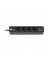 Brennenstuhl Ecolor 4x Power 2x USB - 1.5m - black - nr 8