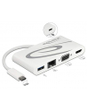 DeLOCK Dockingstation USB C 3.1 > HDMI 4K + VGA + LAN + USB, Adapter - nr 12