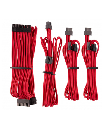 Corsair Power Supply Cable Premium Starter Kit Type 4 Gen 4, 8-piece - red