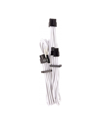 Corsair Premium Sleeved PCIe Dual Cable Type 4 Gen 4, Y-Cable - white