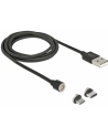 DeLOCK magnet. USB set f. USB C bk 1.1m- Data and charging cable set - nr 12