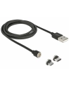 DeLOCK magnet. USB set f. USB C bk 1.1m- Data and charging cable set - nr 17