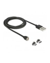 DeLOCK magnet. USB set f. USB C bk 1.1m- Data and charging cable set - nr 19