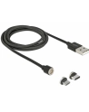DeLOCK magnet. USB set f. USB C bk 1.1m- Data and charging cable set - nr 20