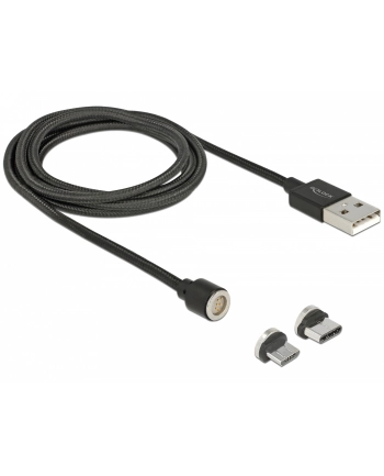 DeLOCK magnet. USB set f. USB C bk 1.1m- Data and charging cable set