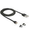DeLOCK magnet. USB set f. USB C bk 1.1m- Data and charging cable set - nr 21
