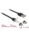 DeLOCK magnet. USB set f. USB C bk 1.1m- Data and charging cable set - nr 9