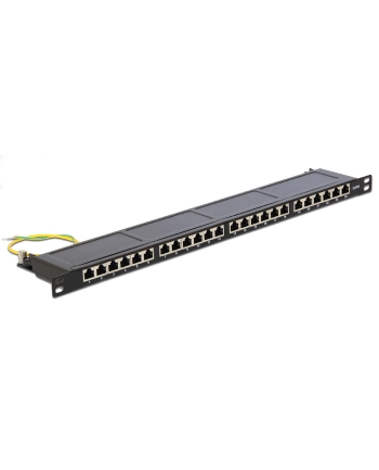 DeLOCK 19 Patchpanel 24P Cat .6 0.5 HE black