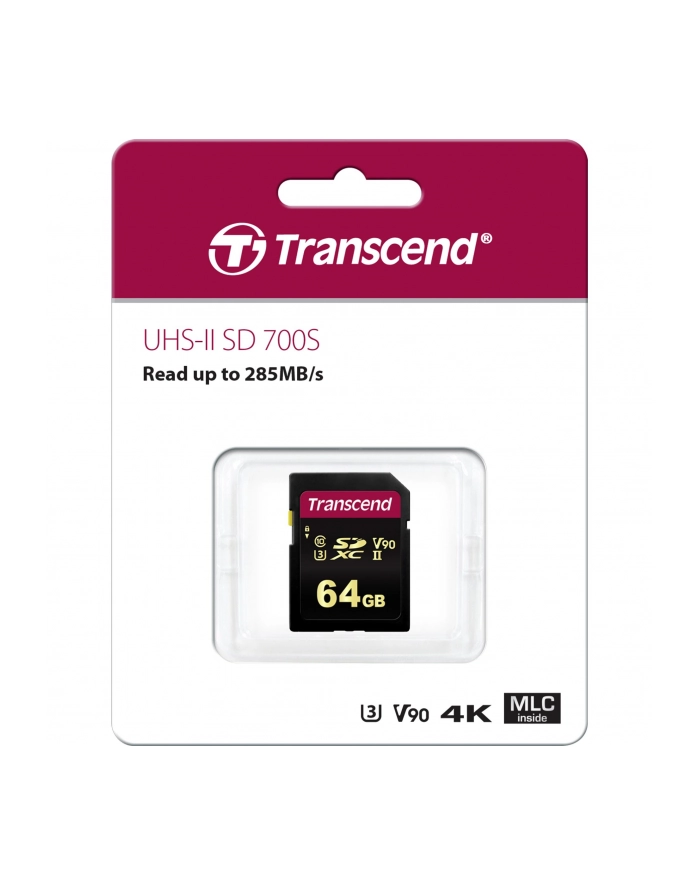 Transcend 700S 64 GB - UHS-II U3, Class 10, V90 główny