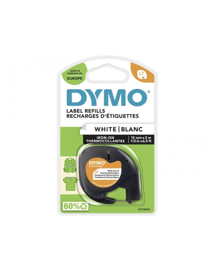 Dymo LT tape black/white 12mmx2m główny