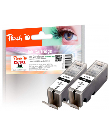 PEACH ink black compatible with PGI-570XL Twin Pack