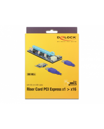 DeLOCK Riser Card PCI x1 > x16 USB