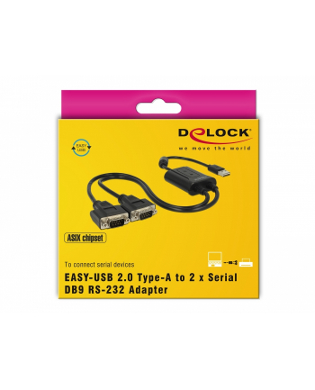 DeLOCK USB 2.0> 2x Serial RS-232 Adapter