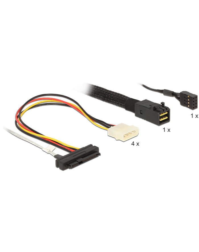 DeLOCK cable SFF-8643 -> 4x SAS 1m główny