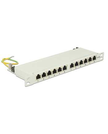 DeLOCK 10 Patchpanel 12P Cat .6A 0,5HE gray