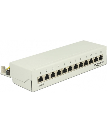 DeLOCK Patchpanel 12 Port Cat.6 gray - Network Desktop