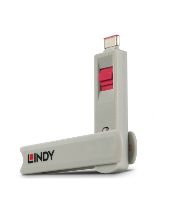 Lindy USB-C port lock red