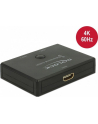 DeLOCK HDMI switcher 2-1 bidireional 4K 60 Hz, HDMI switch - black - nr 10