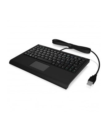 raidsonic IcyBox KeySonic mini klawiatura, smart touchpad, USB, Czarna