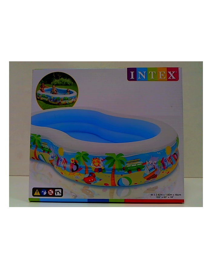 Basen z wzorem brzegu morza SWIM CENTER 262x1,6x46cm 56490NP INTEX główny