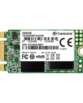 Transcend 256GB, M.2 2242 SSD 430S , SATA3 B+M Key, TLC, R/W 560/500 MB/s nr 1