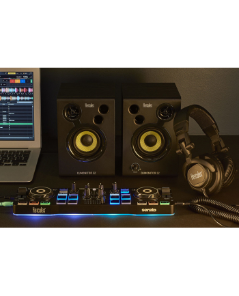 hercules Konsola DJ Starter Kit + Głośniki DJ Monitor 32 + Słuchawki HDP DJ M40.2