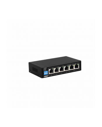 EXTRALINK EUROS V2 Switch 6x10/100Mbps; 2xUplink; Ports 1-4 PoE 802.3AF/AT 60W