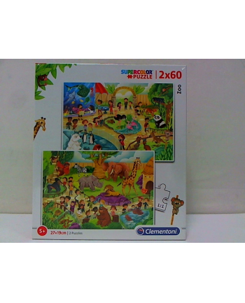 clementoni CLE puzzle 2X60 ZOO 21603