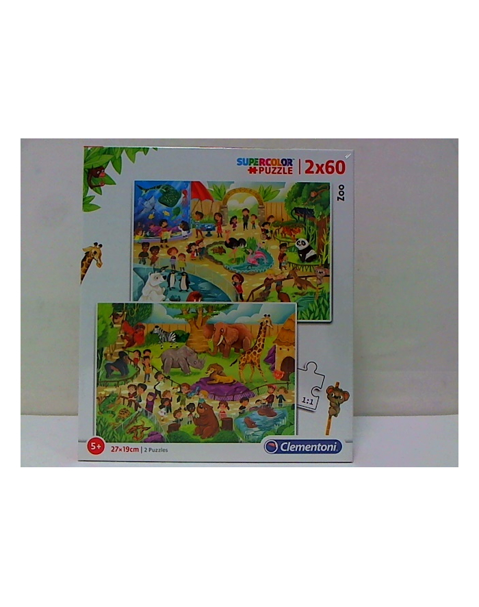 clementoni CLE puzzle 2X60 ZOO 21603 główny