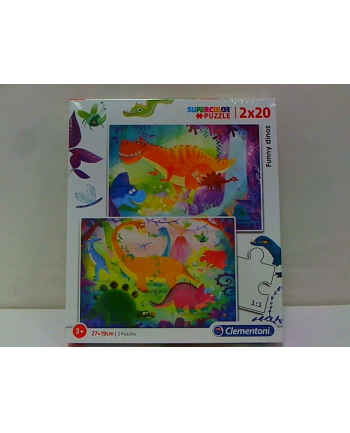 clementoni CLE puzzle 2X20 Funny dinos 24755